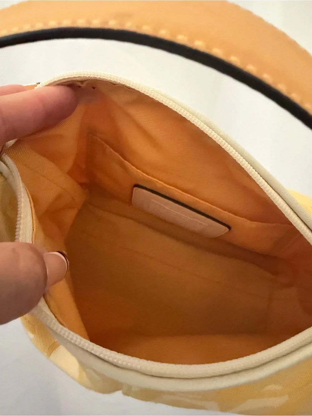 Coach Yellow Signature Jacquard Mini Bag with Top Handle